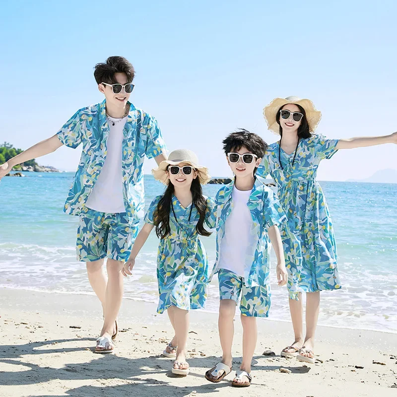 Plant Parent Free - 아버지 아들 셔츠 세트옷 여름 휴가룩