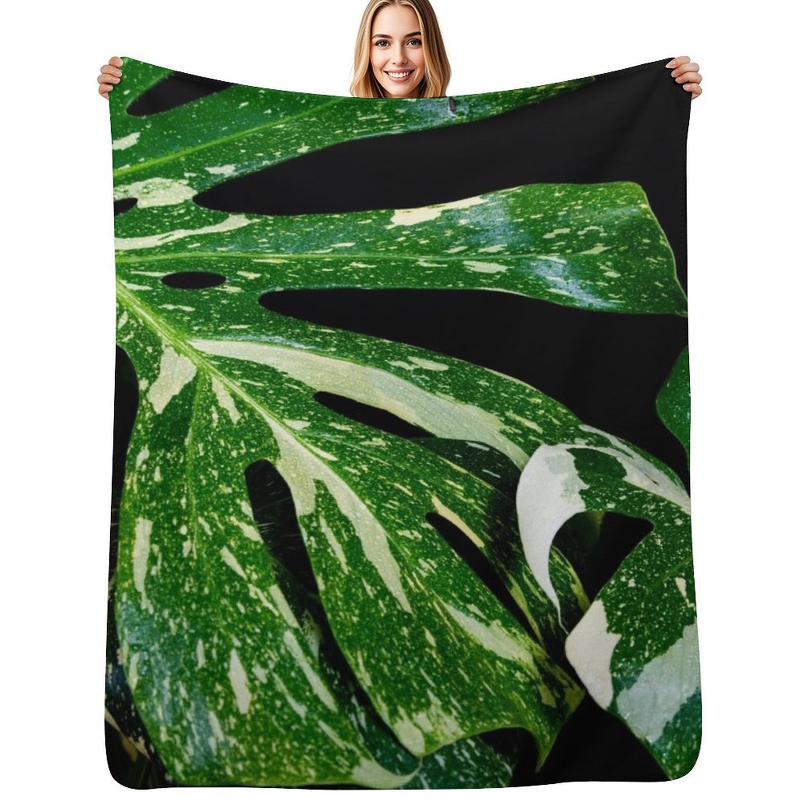 Monstera Thai Constellation - 몬스테라 타이 별자리 담요 침대 소파용