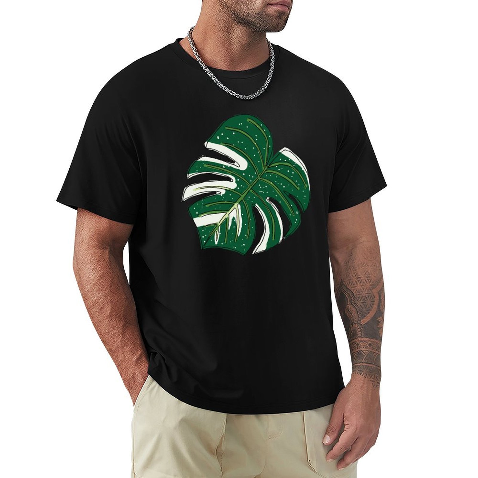 Monstera Thai Constellation - Monstera Thai Constellation 티셔츠 참신한 프린트