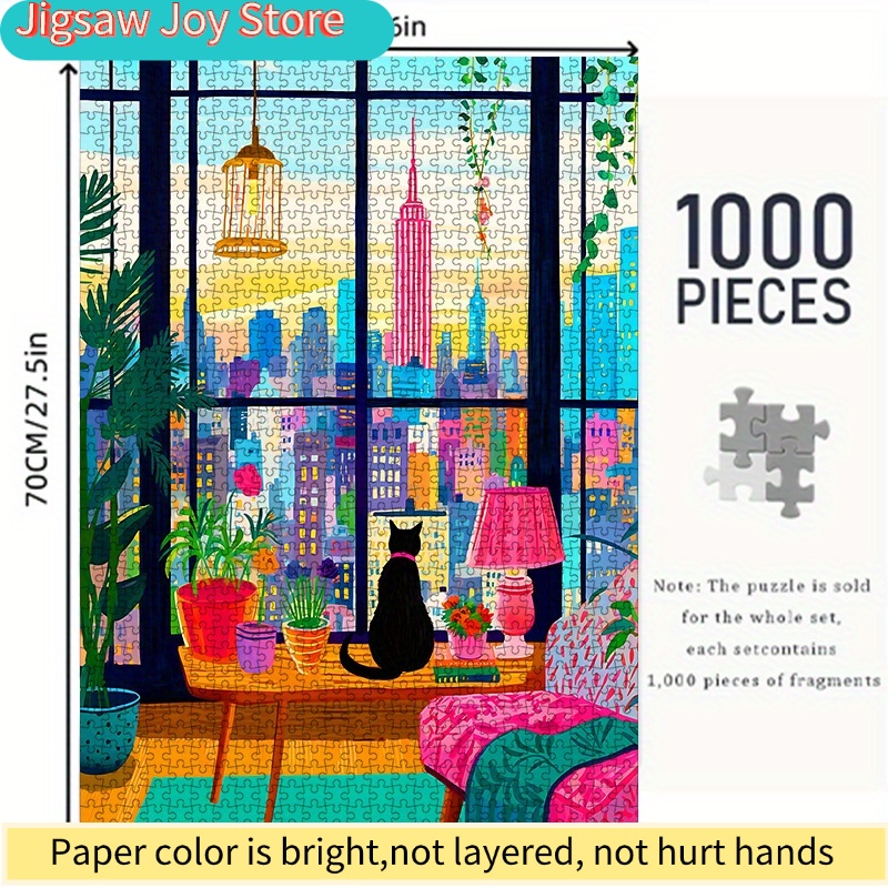 DIY 종이 퍼즐, 뉴욕시 야경, 고양이, 화분에 심은 - Plant Parent Free 리뷰 및 가격