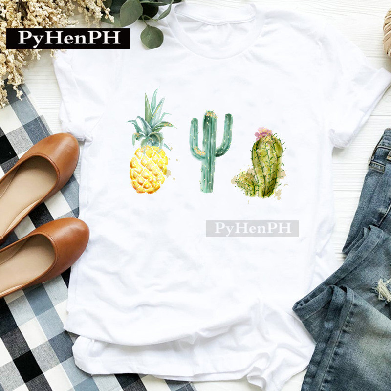 패션 여성용 개성있는 선인장 프린트 반팔 티셔츠 부모- - Plant Parent T Shirt 리뷰 및 가격