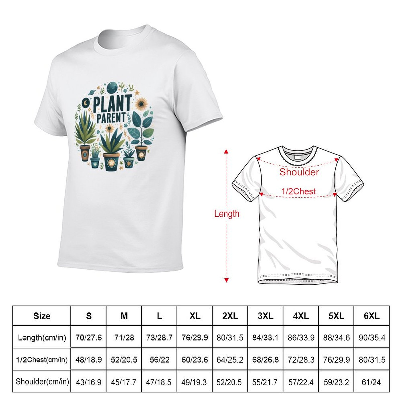 플랜트 패렌트 티셔츠 플러스 사이즈 베이직 코튼 티셔츠 - Plant Parent Shirt 리뷰 및 가격