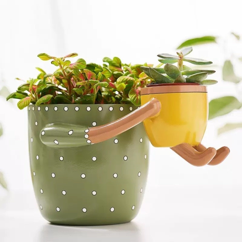 레진 부모-자녀 꽃병 배수구가 있는 꽃꽂이 화분 다육  - Plant Parent Free 리뷰 및 가격