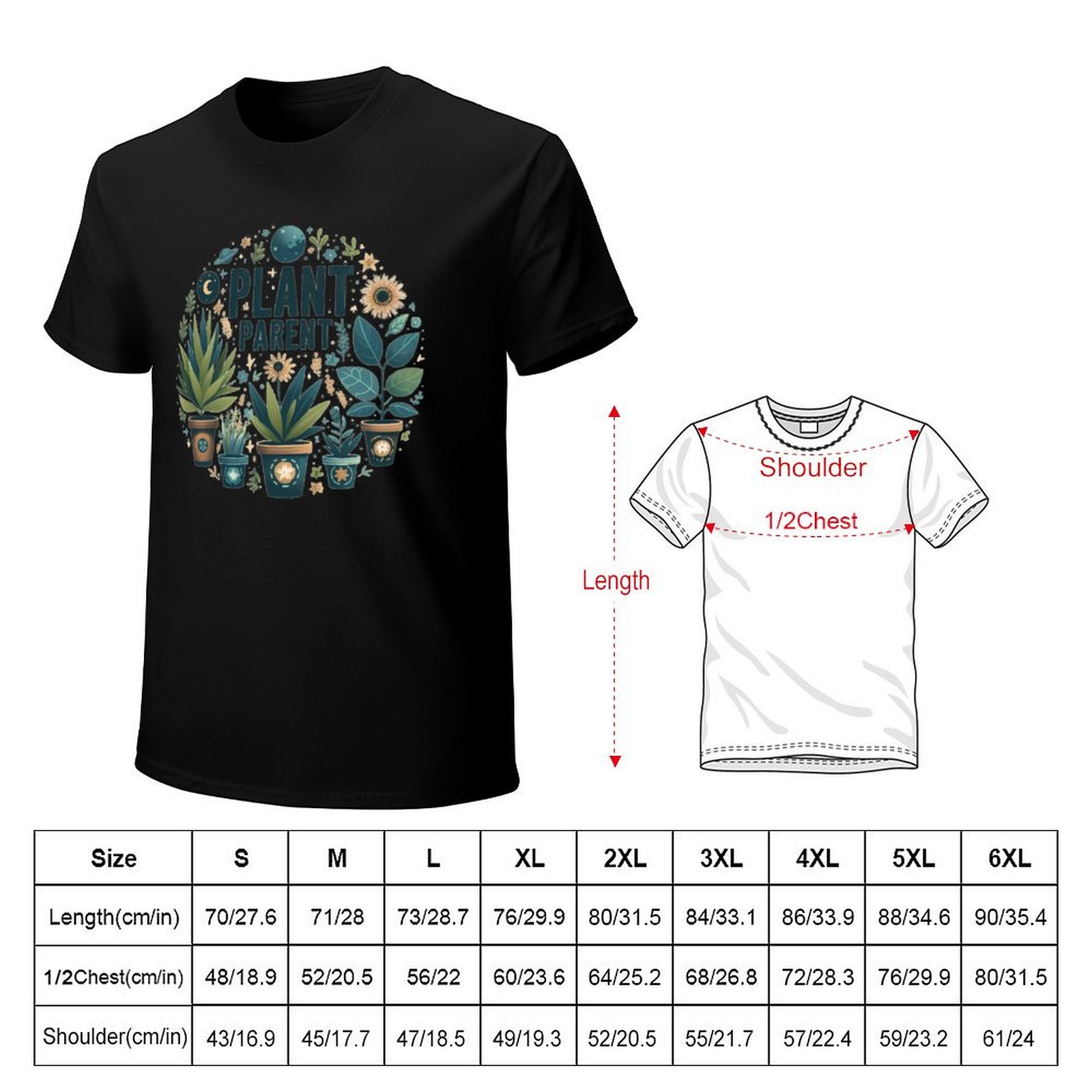 Plant parent 티셔츠 아트 패턴 프린트 캐주얼 - Plant Parent Shirt 리뷰 및 가격